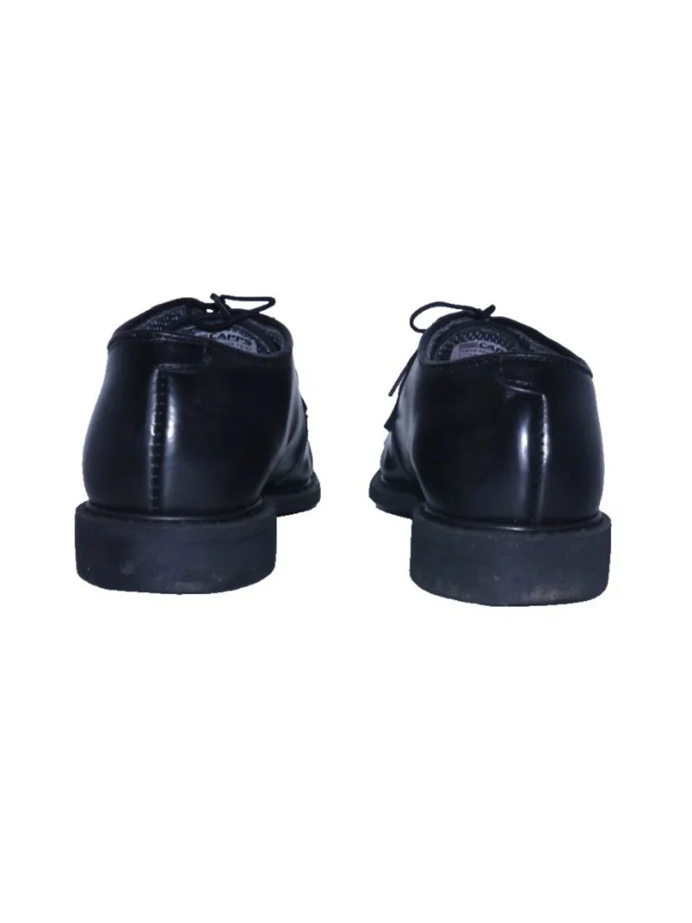 Capps black leather dress work shoes oil resistant Vibram soles 90258 Mens 10.5D